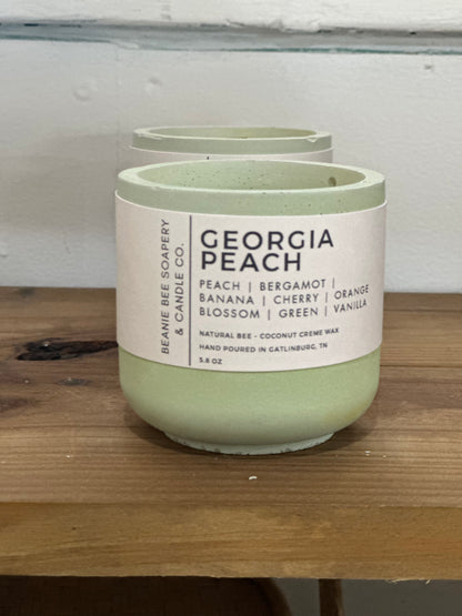 Concrete Beeswax Candle Small