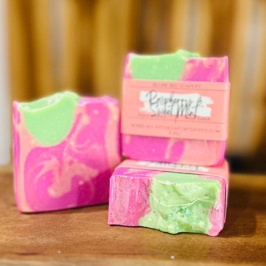 Raspberry and Sweet Mint Bar Soap