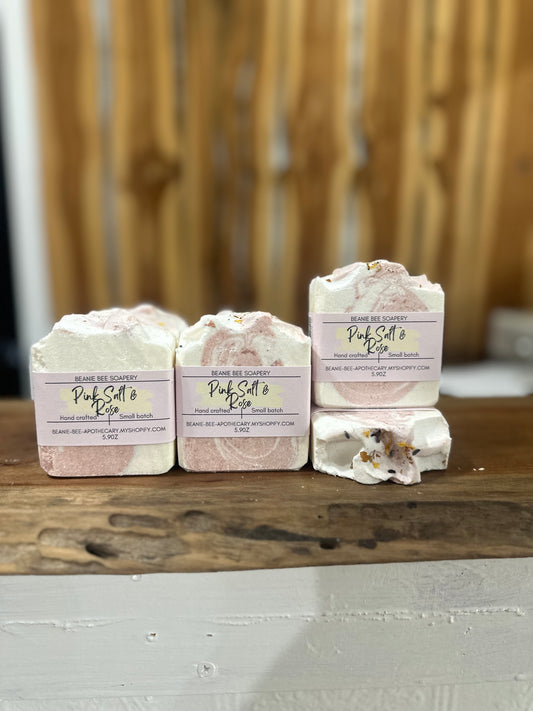 Pink Salt and Rose Bar Soap