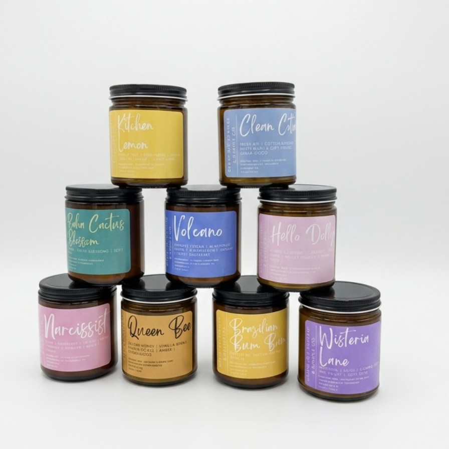Amber Beeswax Candle